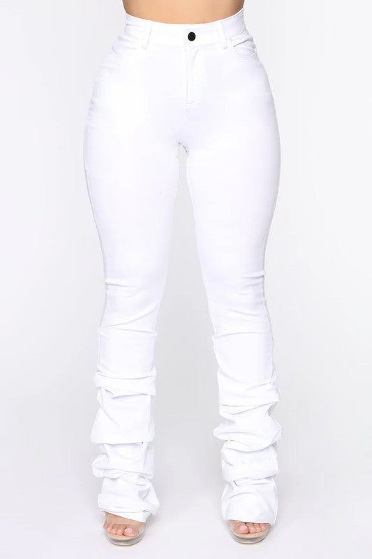 Stacked Jeans (White)