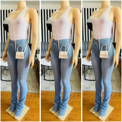 Stacked Denim Jeans